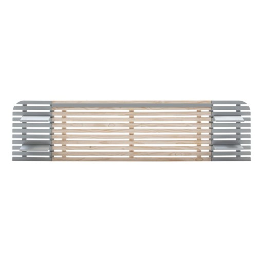 Tăblie de pat gri deschis/în culoare naturală din lemn masiv de pin 240x62 cm Dimas – Marckeric