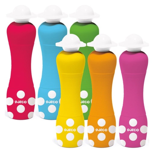 Set 6 culori pentru degete cu aplicator Djeco