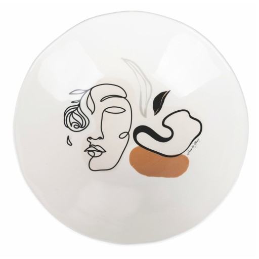 Bol din ceramică pentru salată VDE Tivoli 1996 Face to Grey, ø 31,5 cm