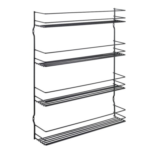 Organizator pentru mirodenii, de montat pe perete, din oțel inoxidabil – Metaltex