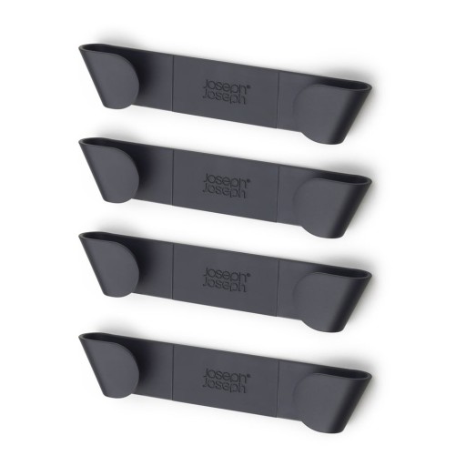 Set 4 suporturi de perete pentru capace Joseph Joseph, negru