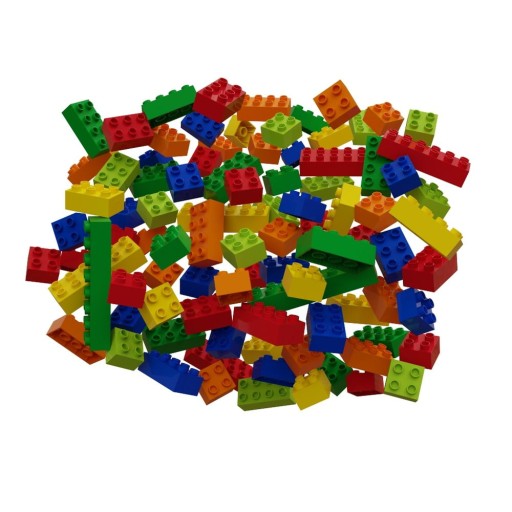 Set cuburi de construit Hubelino Rainbow, 120 piese
