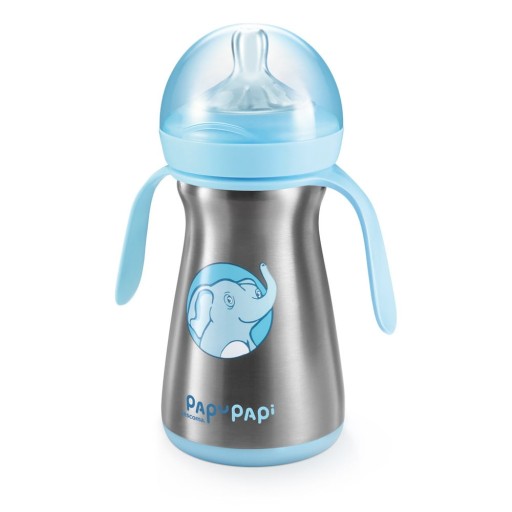 Sticlă termo albastră din oțel inoxidabil pentru copii 0,2 l Papu Papi - Tescoma