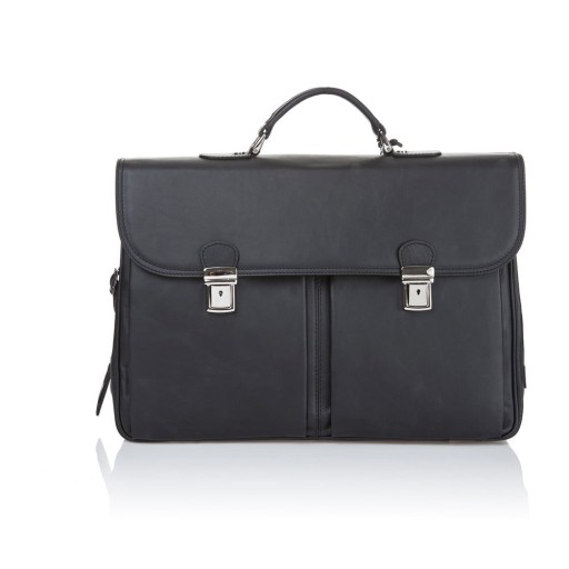 Servietă din piele pentru bărbați Ferruccio Laconi Brief, negru