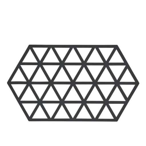 Suport din silicon pentru oale fierbinți Zone Triangles, negru