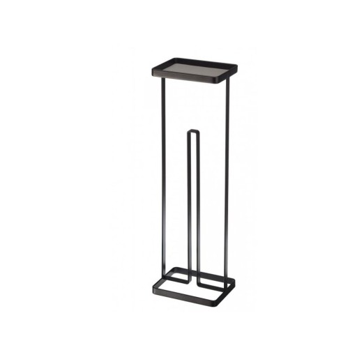 Suport cu etajeră pentru hârtie igienică YAMAZAKI Tower, negru