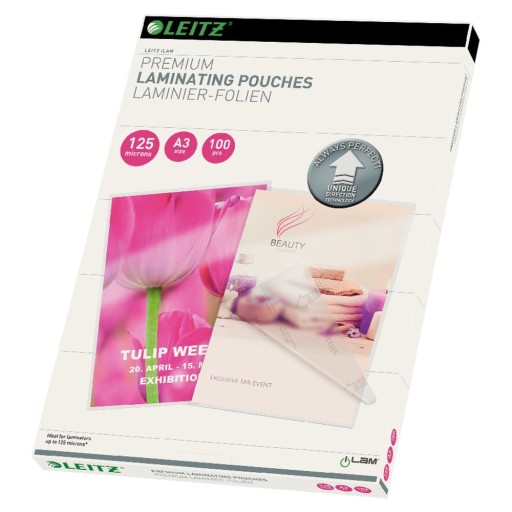 Set 100 folii pentru laminare Leitz Home Office, A3, 125 microni