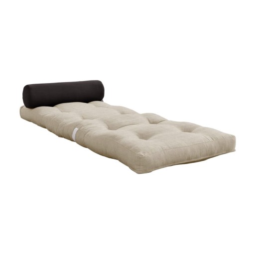 Saltea futon gri/bej 70x200 cm Wrap Linen Beige/Dark Grey – Karup Design