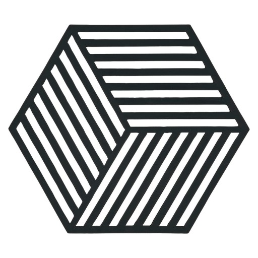 Suport pentru vase fierbinți Hexagon, negru