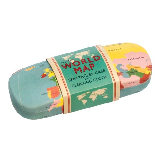 Toc pentru ochelari cu lavetă de curățare Rex London World Map