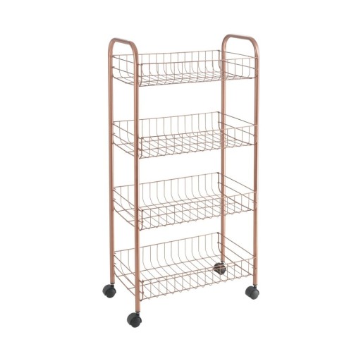 Raft metalic mobil arămiu 41x84 cm Ascona - Metaltex