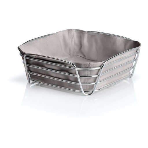 Coș pentru pâine cu pânză din bumbac Blomus Delara, lățime 25 cm, gri
