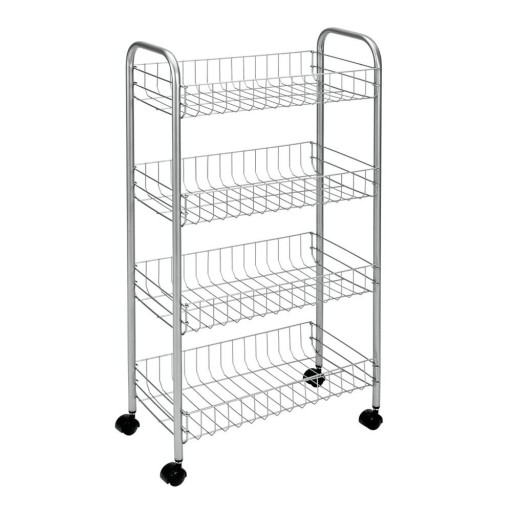 Raft mobil din metal, argintiu 41x84 cm Ascona - Metaltex
