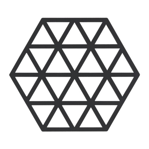 Suport din silicon pentru vase fierbinți Zone Triangles, negru