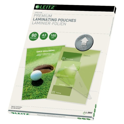 Set 100 folii pentru laminare Leitz, A3, 80 microni