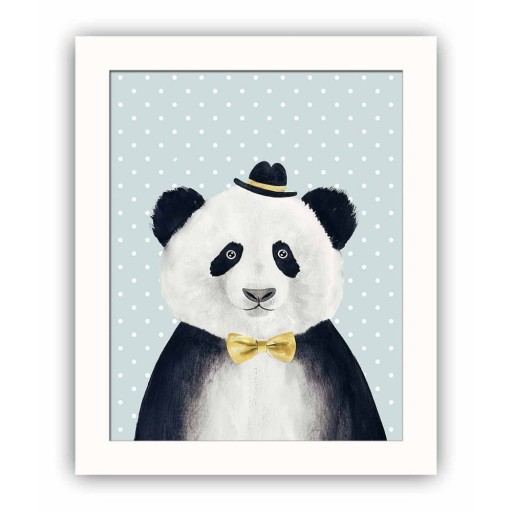 Tablou decorativ Panda, 28,5 x 23,5 cm