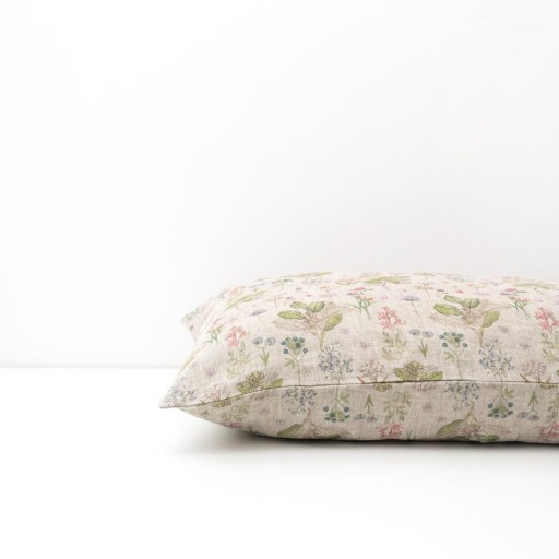 Față de pernă din in pentru copii Linen Tales Botany, 40 x 60 cm, bej