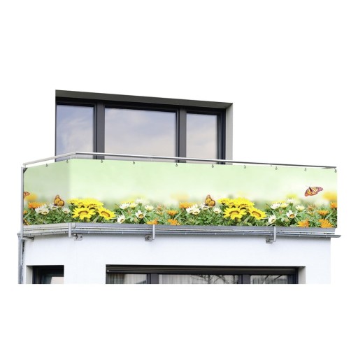 Paravan pentru balcon din plastic 500x85 cm Butterfly – Maximex