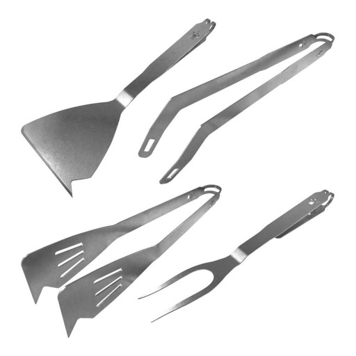 Set 4 ustensile din oțel pentru grătar Remundi