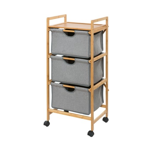 Etajeră de baie gri/maro din bambus 44x96 cm Bahari – Wenko