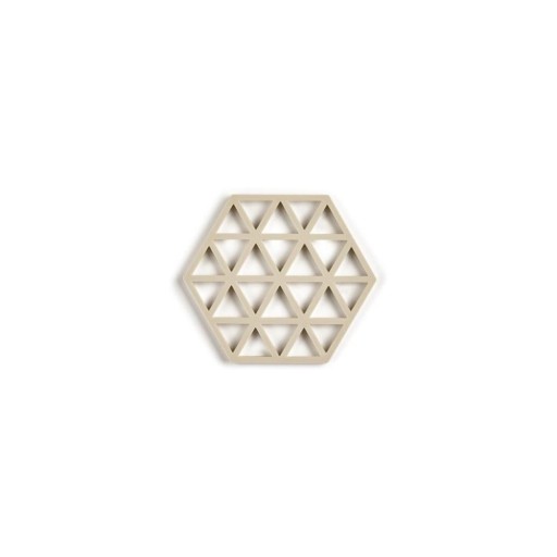 Suport din silicon pentru vase fierbinți Zone Triangles, bej