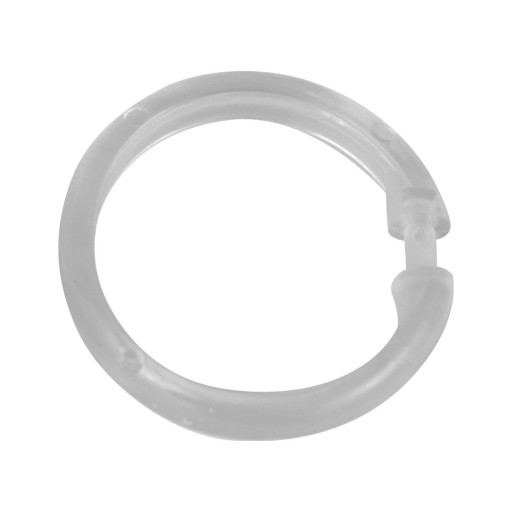 Set 12 inele transparente din plastic pentru perdea duș Wenko