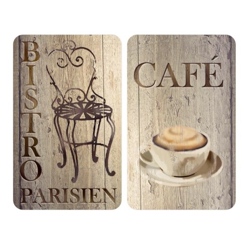 Set 2 protecții din sticlă pentru aragaz Wenko Bistrot, 52 x 30 cm