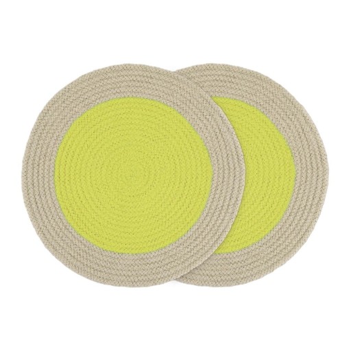 Suporturi pentru farfurii 2 din material textil ø 38 cm 2 buc. Lime - Remember