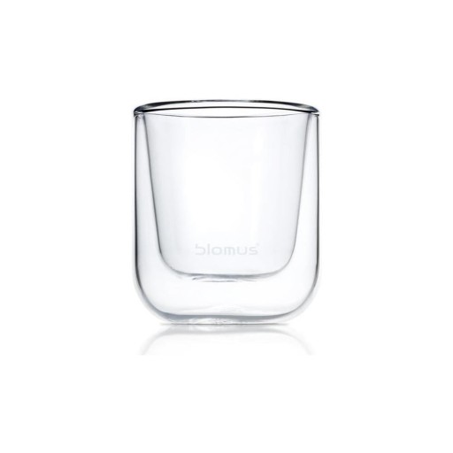 Set 2 pahare pentru espresso din sticlă dublă termorezistentă Blomus Nero, 80 ml