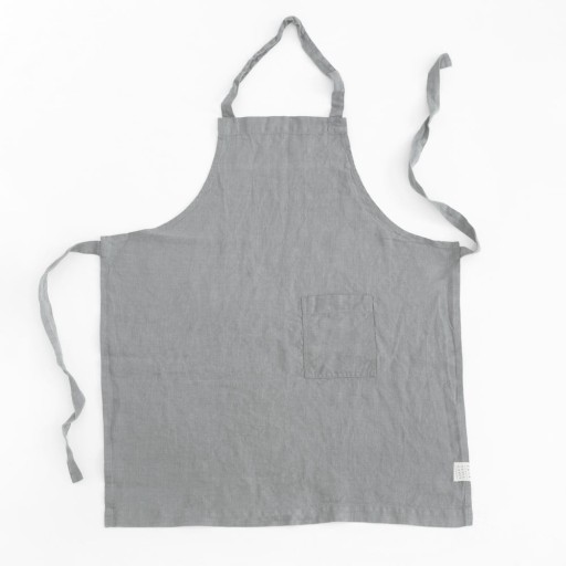 Șorț din in pentru copii Linen Tales Regular, 67 x 57 cm, gri