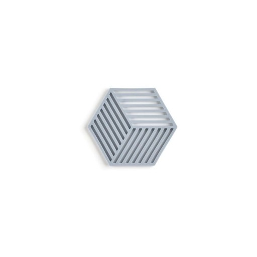 Suport din silicon pentru vase fierbinți Zone Hexagon, gri albastru