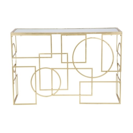 Masă consolă aurie 41x120 cm Marie – Mauro Ferretti