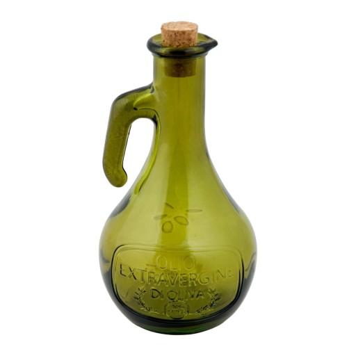 Olivieră din sticlă reciclată verde, 500 ml Olive - Ego Dekor