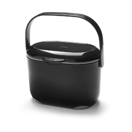 Recipient pentru deșeuri compostabile Addis Caddy, 2,5 l, negru-gri