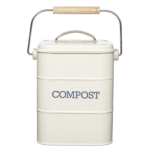 Recipient pentru deșeuri compostabile alb 3 l Living Nostalgia – Kitchen Craft