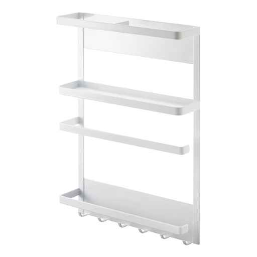 Suport magnetic YAMAZAKI Tower Magnetic Side Rack, mare, alb