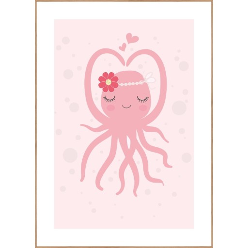 Tablou pentru copii 30x40 cm Oktopus – Malerifabrikken