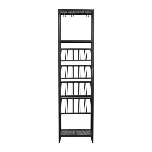 Dulap vinotecă neagră număr sticle 20, 48x180 cm Cantor - Zuiver