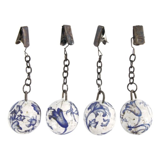Set 4 greutăți din ceramică cu cleme pentru șervețele / documente Esschert Design Garden