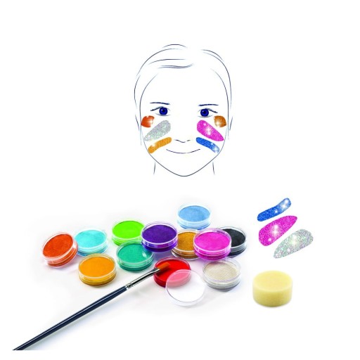 Set pictură pentru față Djeco Glitter