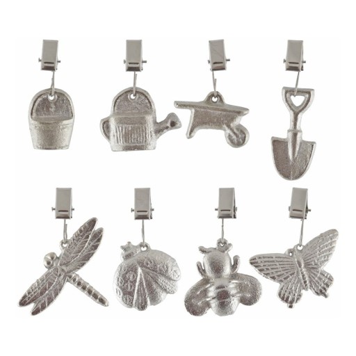 Set 8 agățătoare pentru fața de masă Esschert Design Garden