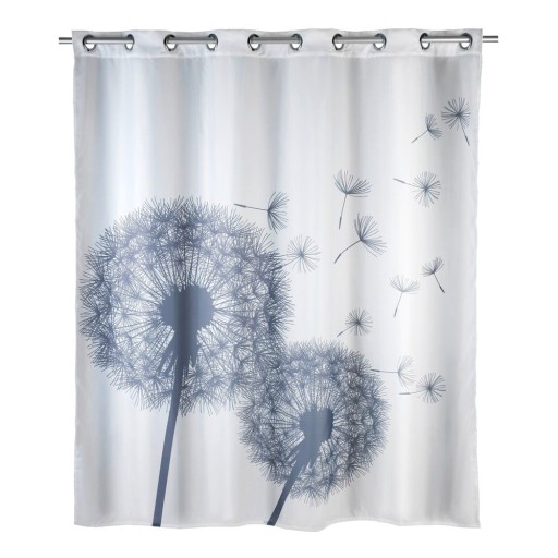 Perdea duș anti mucegai Wenko Dandelions, 180 x 200 cm, alb