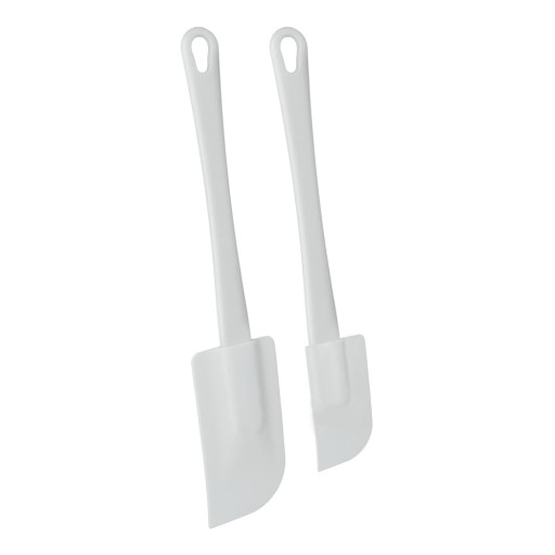 Set 2 spatule din plastic Metaltex, alb