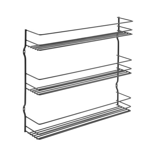 Organizator pentru mirodenii, de montat pe perete, din oțel inoxidabil Pepito – Metaltex