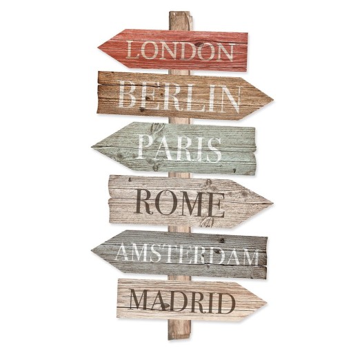 Semn 30x50 cm Cities – Really Nice Things