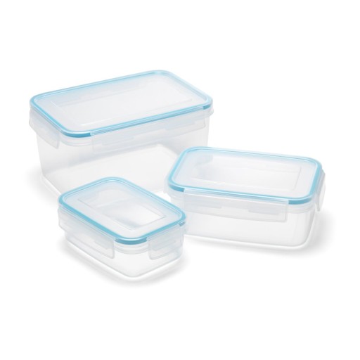 Set 3 recipiente cu capac pentru mâncare Addis Clip And Close Rectangular