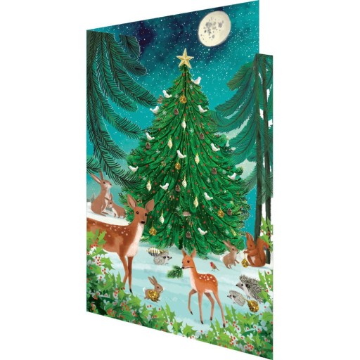 Felicitări 5 buc. cu model de Crăciun Heart of the Forest – Roger la Borde