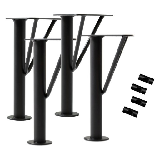 Picioare mobilier de rezervă negre din metal 4 buc Z Cube - Tenzo
