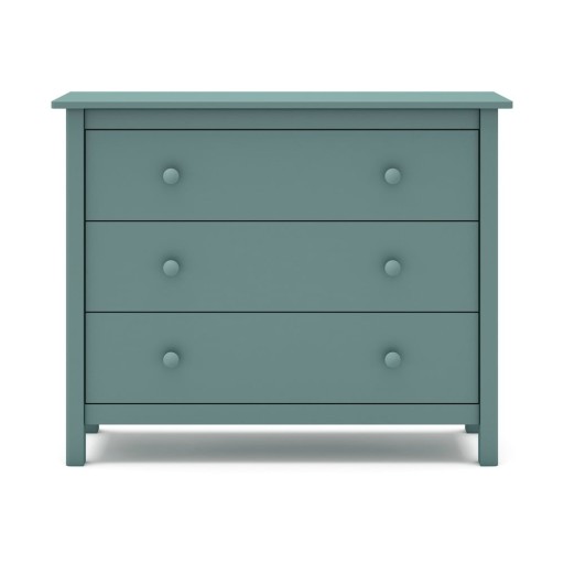 Comodă pentru copii în culoarea petrolului joasă din lemn de pin 100x80 cm Max – Marckeric