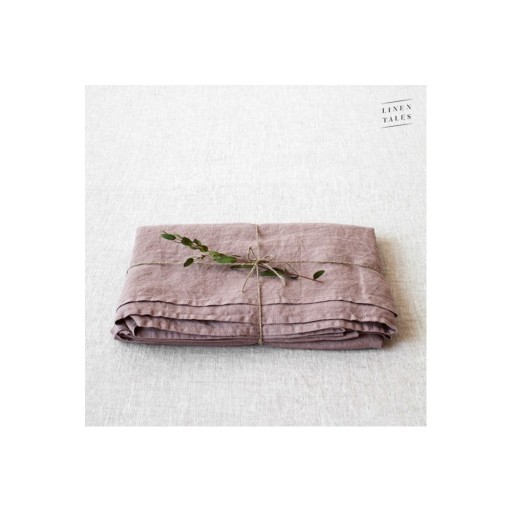Cearceaf roz/maro din in 180x260 cm Ashes of Roses – Linen Tales